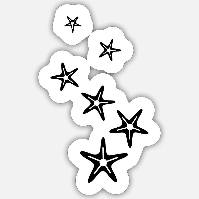starfish icon icon - Sticker size S (10 x 10 cm) - white matte