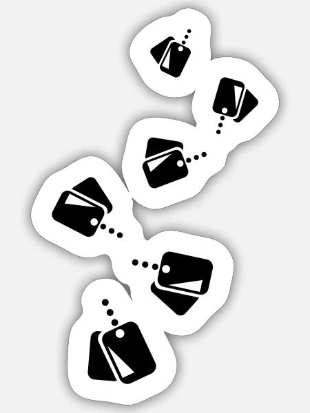 Abzeichen Icon symbol - Sticker Größe S (10 x 10 cm) - Mattweiß