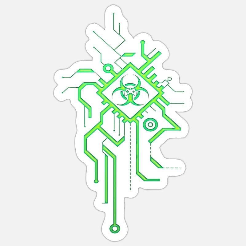 Hacking hackers hacker computer malware esport trojan Sticker size S (10 x 10 cm)