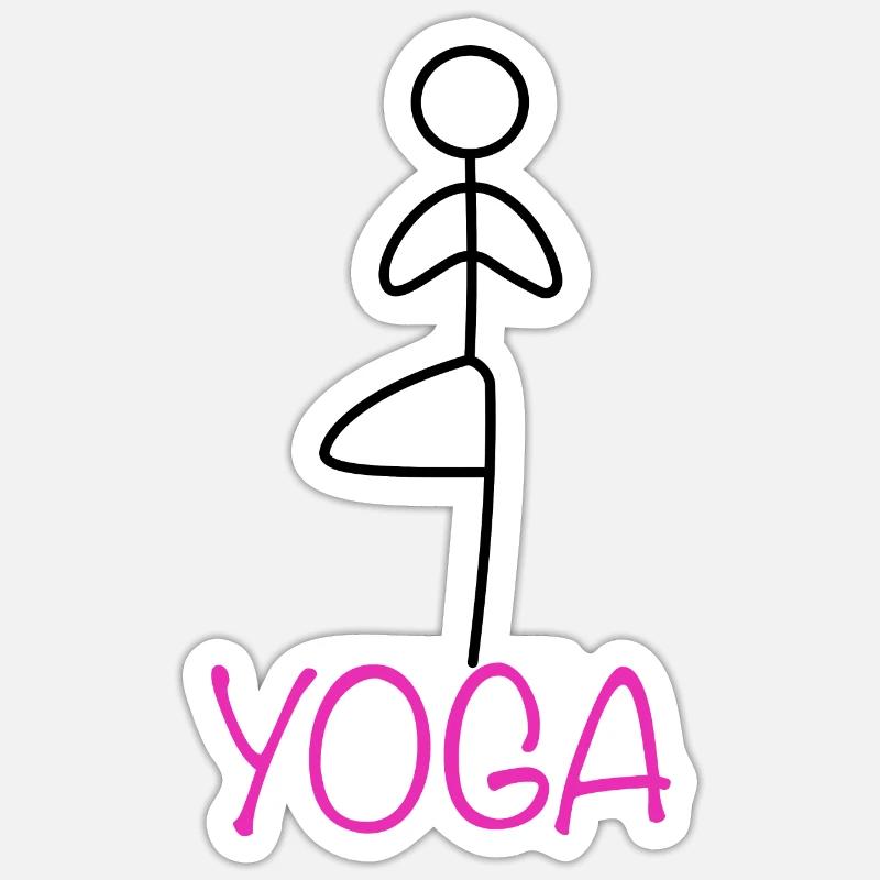 Yoga Exercise Sticker size S (10 x 10 cm)