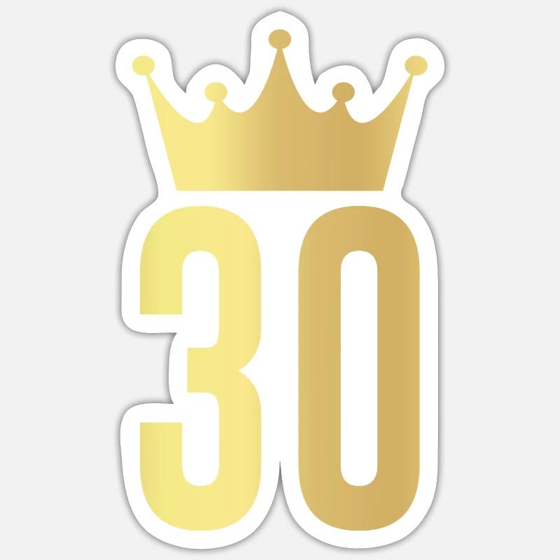 30. Geburtstag Geschenk - Sticker Größe S (10 x 10 cm) - Mattweiß