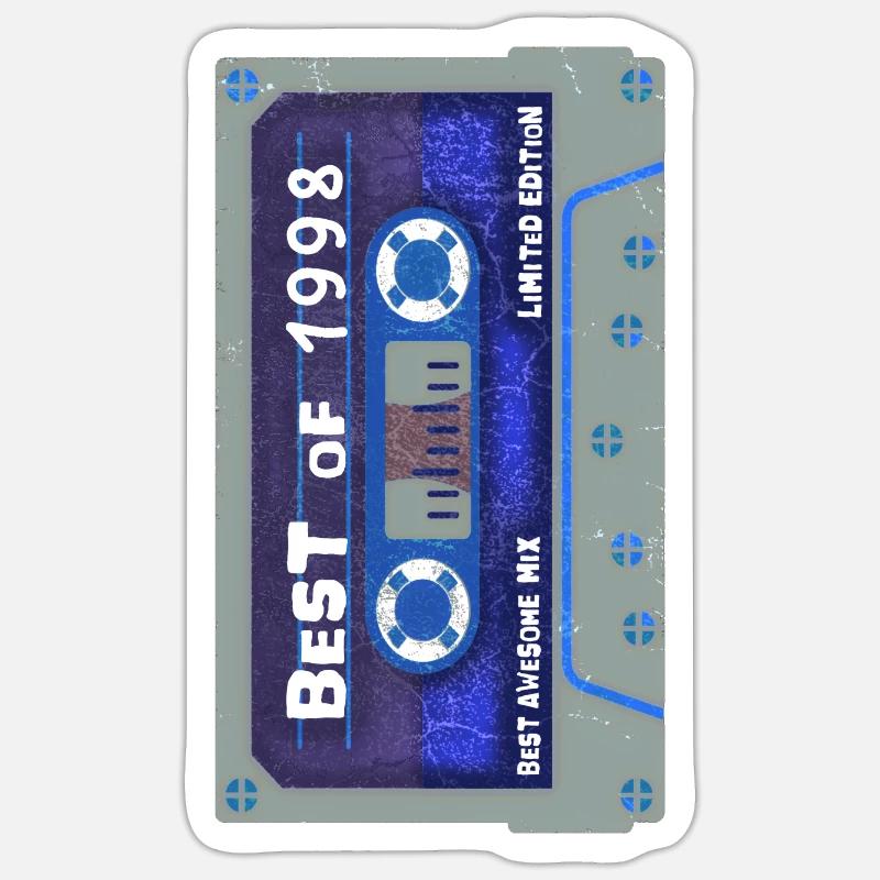 1998 Geburtstag - Sticker Größe S (10 x 10 cm) - Mattweiß
