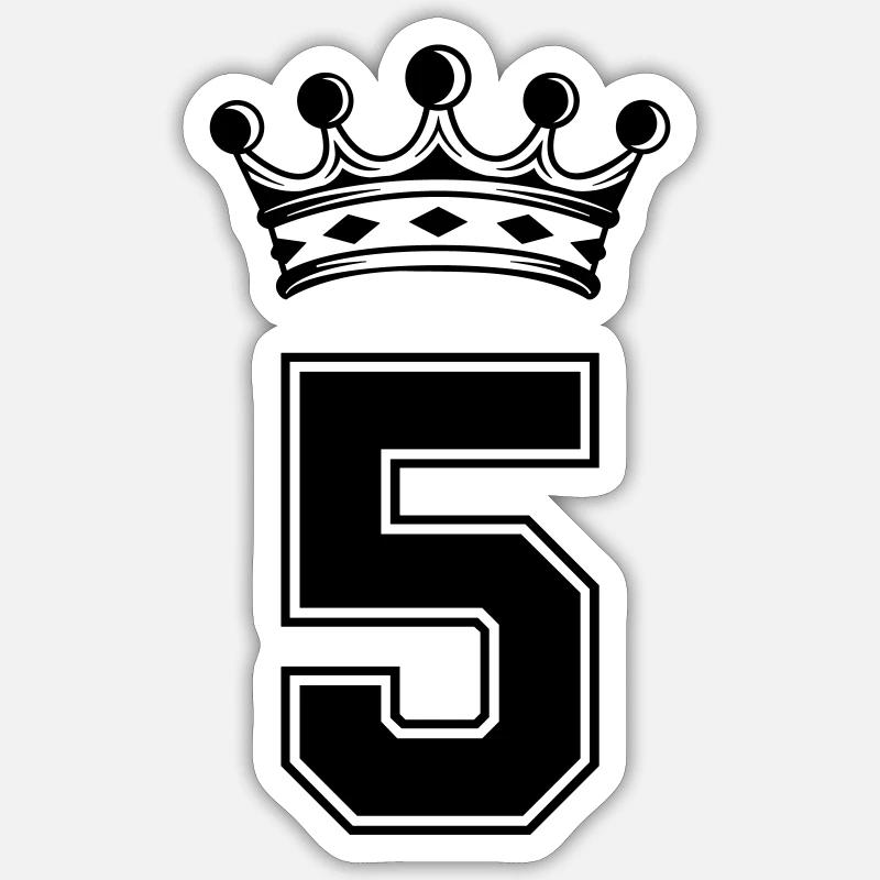 5 krone - Sticker Größe S (10 x 10 cm) - Mattweiß