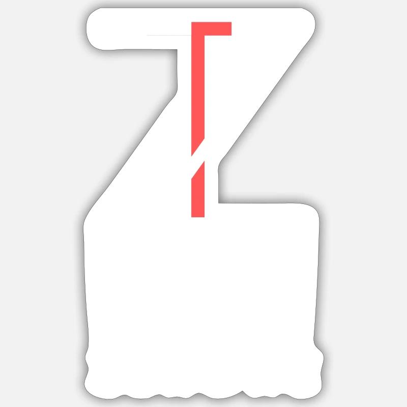 Helles ZERO ONE Logo modern minimalistisch - Sticker Größe S (10 x 10 cm) - Mattweiß