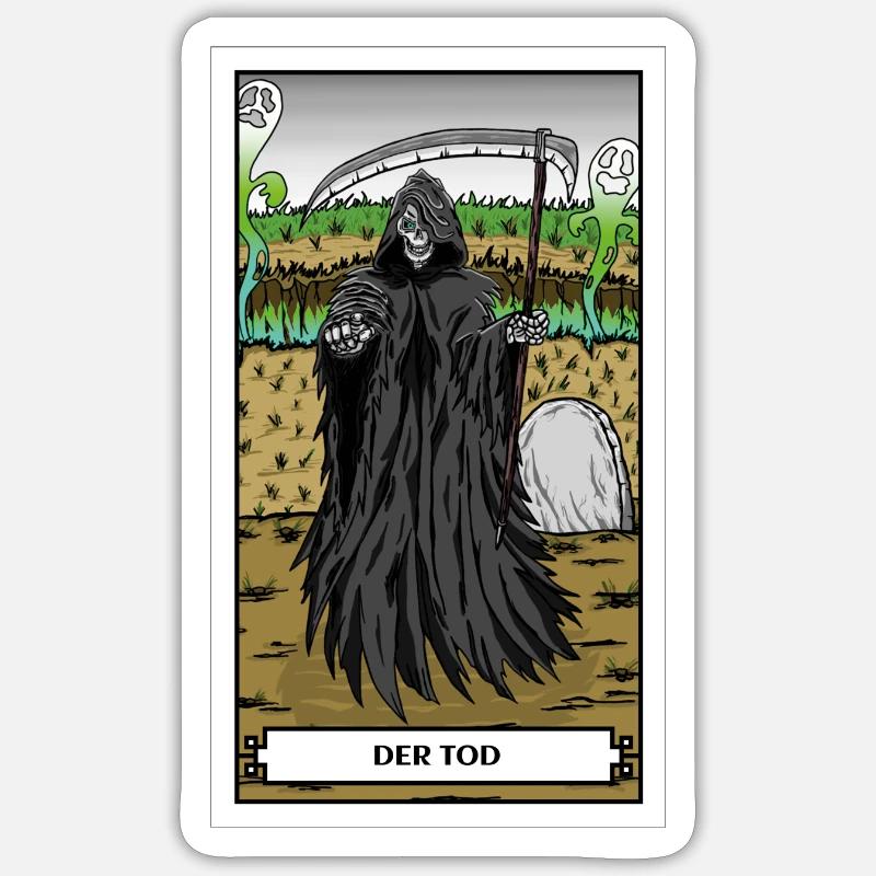 DerTod - Sticker Größe S (10 x 10 cm) - Mattweiß
