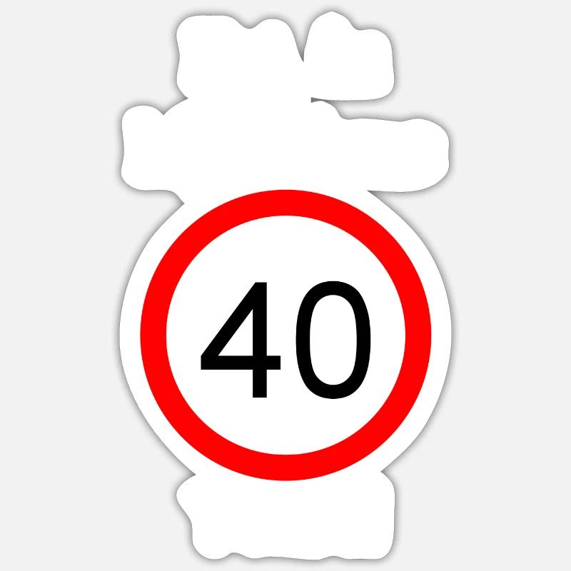 est i l 40 script white engl Sticker Größe S (10 x 10 cm)