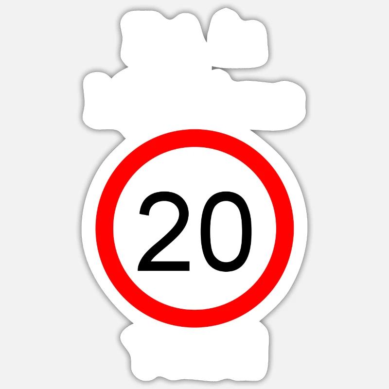 est i l 20 script white engl Sticker Größe S (10 x 10 cm)