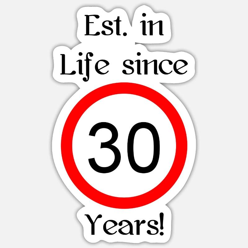 est i l 30 script noir engl Sticker taille S (10 x 10 cm)