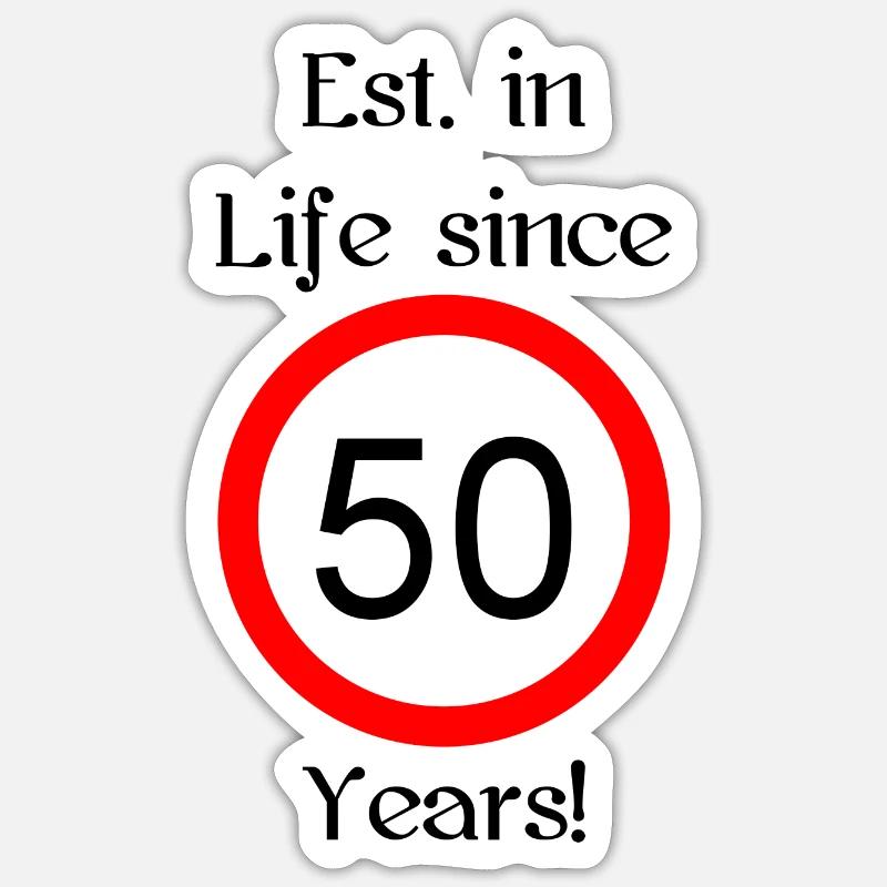 est i l 50 script black engl Sticker Größe S (10 x 10 cm)