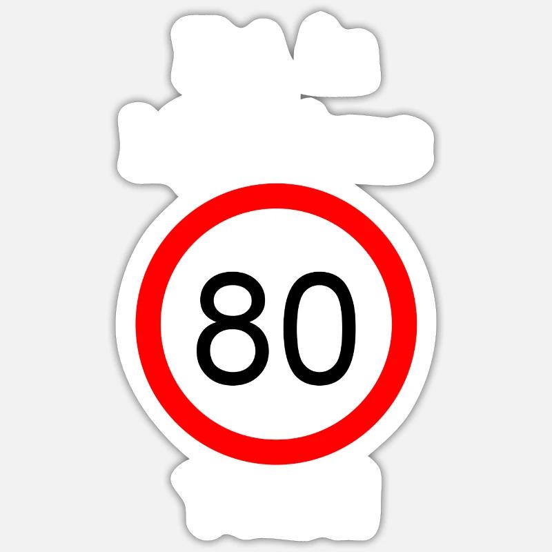 est i l 80 script white engl Sticker Größe S (10 x 10 cm)