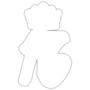 16 Zahl Krone - Sticker Größe S (10 x 10 cm) - Mattweiß - Vorne