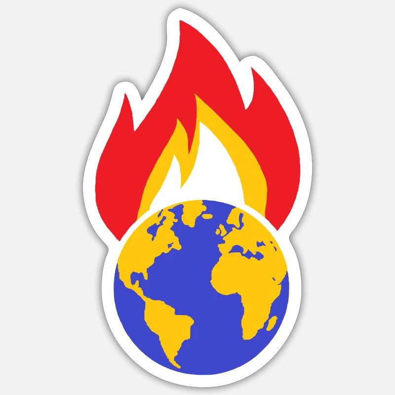 Earth - Sticker size S (10 x 10 cm) - white matte