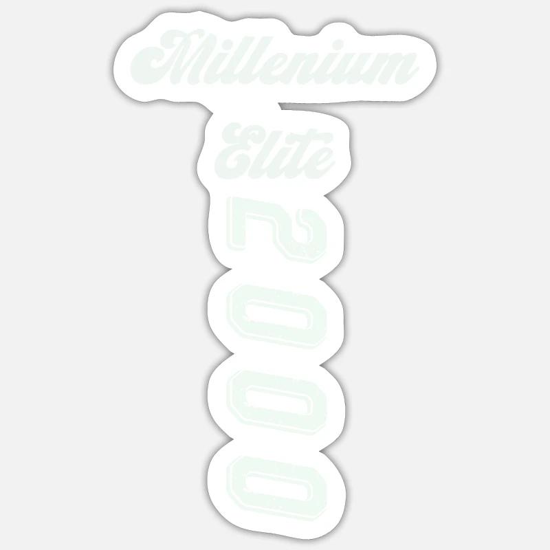 2000 - Sticker Größe S (10 x 10 cm) - Mattweiß