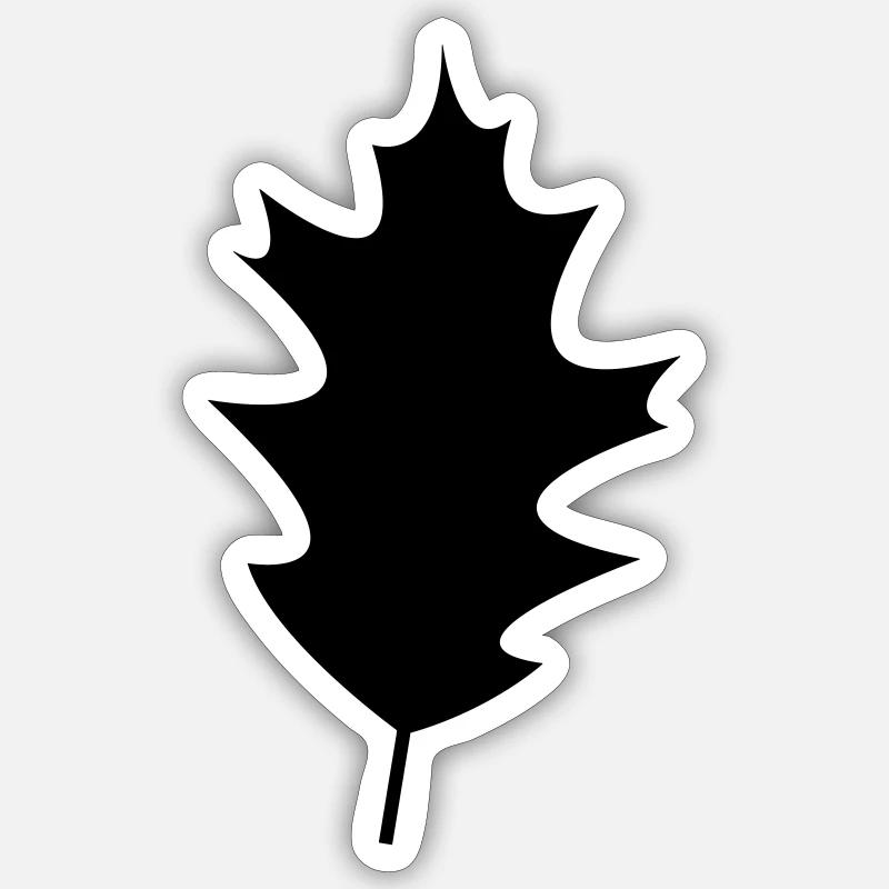 Leaf 15 - Sticker size S (10 x 10 cm) - white matte