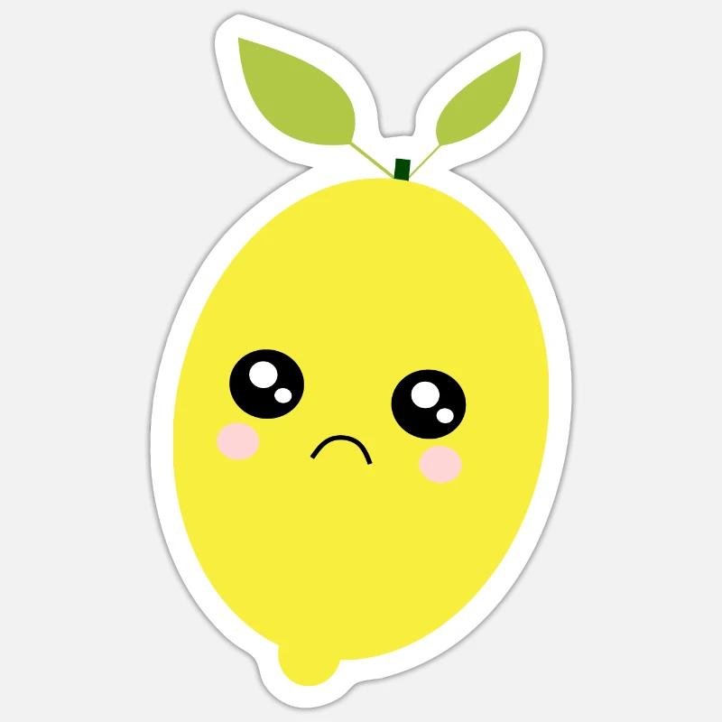 Lemon, Lime, Lime, Fruit, Fruit, Vegan Sticker size S (10 x 10 cm)