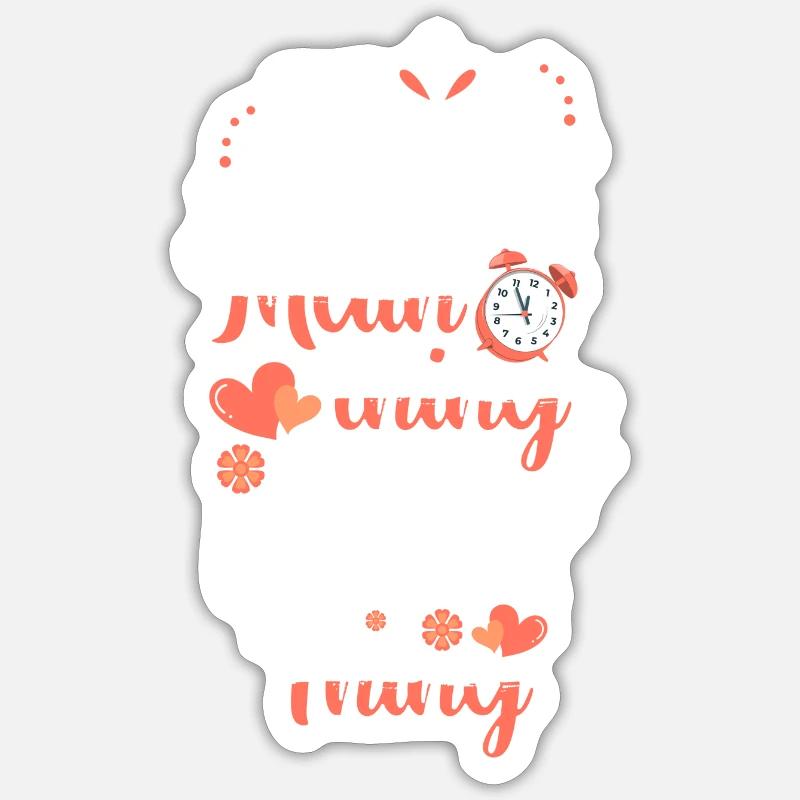 Sanduhr Lebenszeit Countdown - Sticker Größe S (10 x 10 cm) - Mattweiß