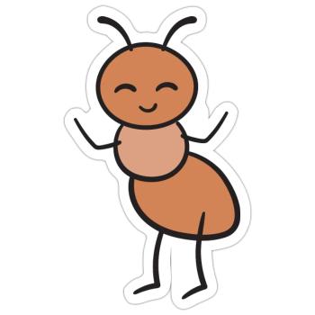 Ameise Ameisen - Sticker Größe S (10 x 10 cm) - Mattweiß - Vorne