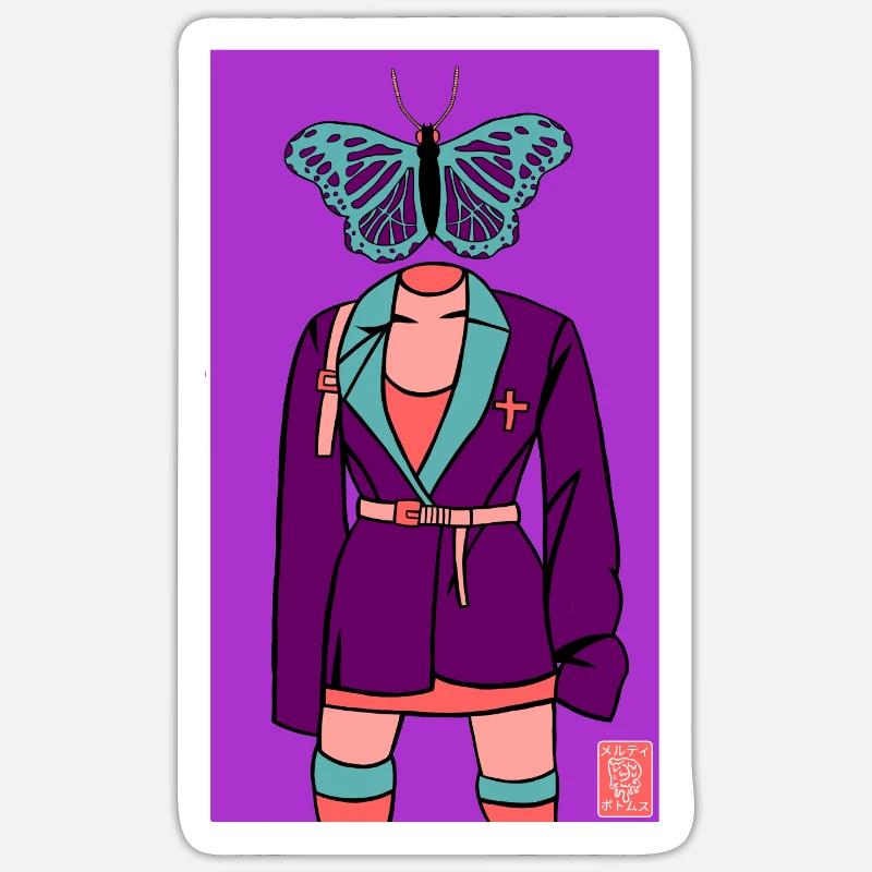 Da Moth Lady Sticker size S (10 x 10 cm)