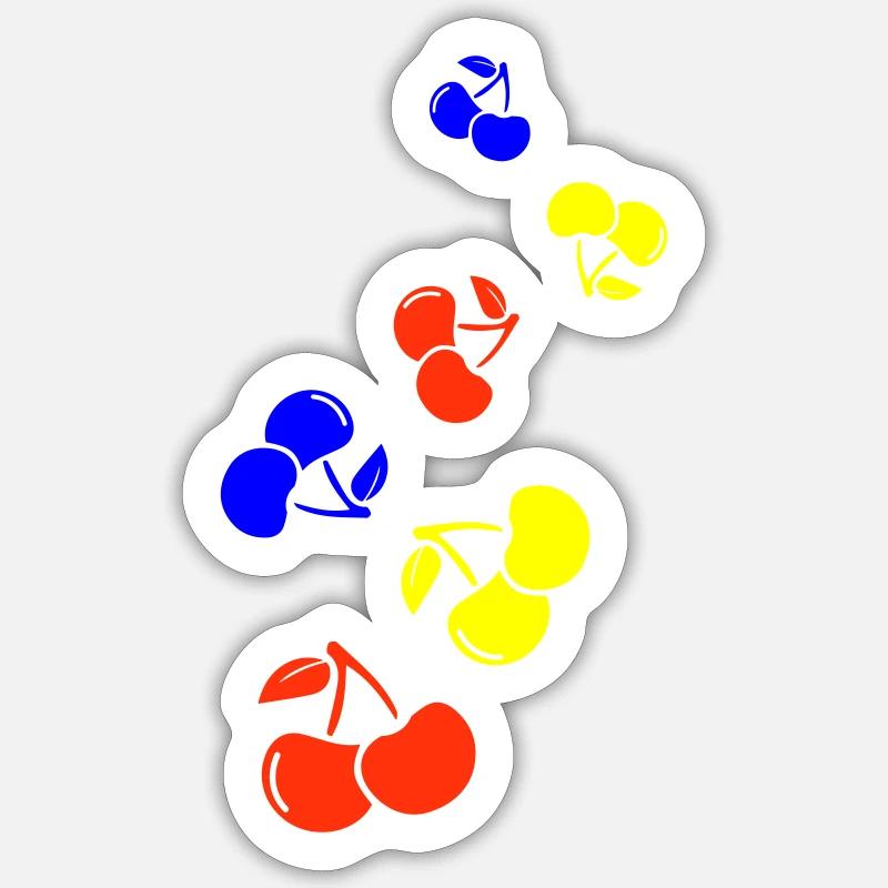 Cherry fruit - Sticker size S (10 x 10 cm) - white matte