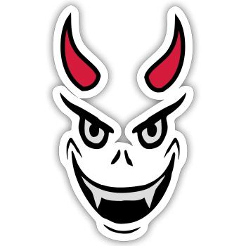 Conception du visage du diable maléfique - Sticker taille S (10 x 10 cm) - blanc mat - Devant