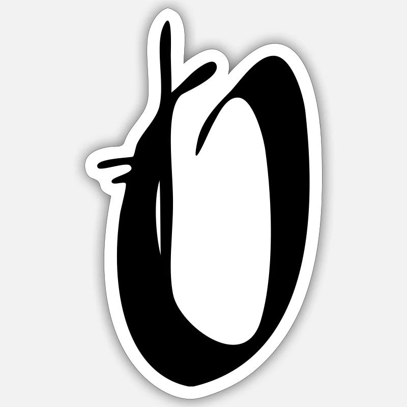 O - Sticker size S (10 x 10 cm) - white matte