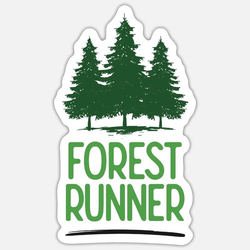 Forest Runner - Sticker size S (10 x 10 cm) - white matte