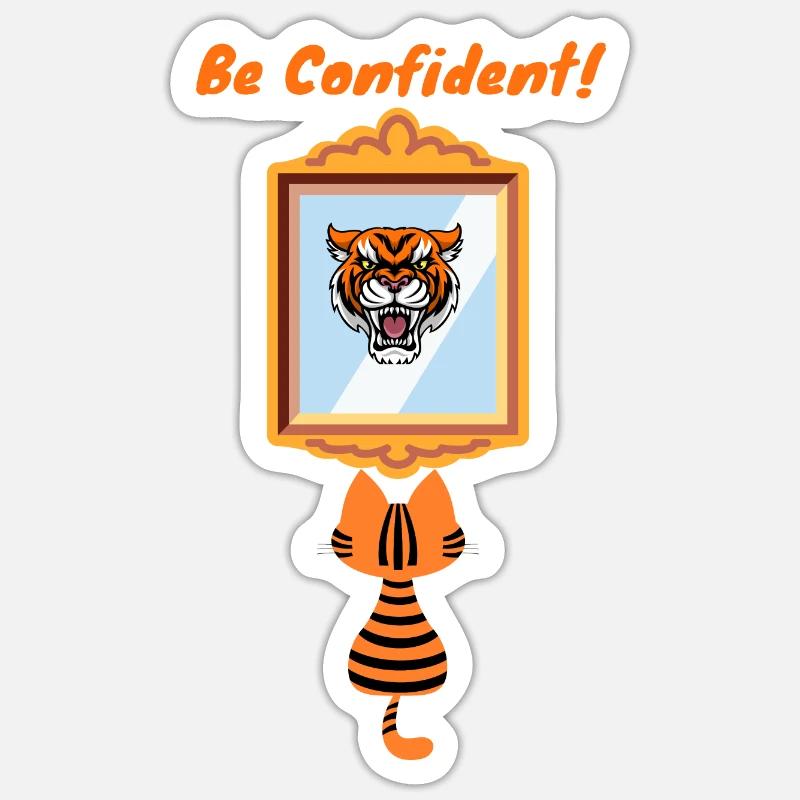 Be Confident! - Sticker taille S (10 x 10 cm) - blanc mat