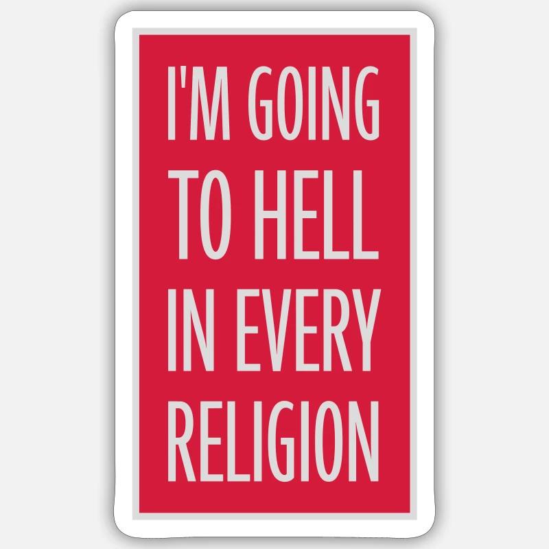 in going to hell Sticker size S (10 x 10 cm)
