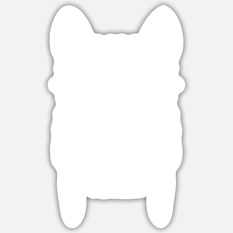 Alpaga blanc - Sticker taille S (10 x 10 cm) - blanc mat