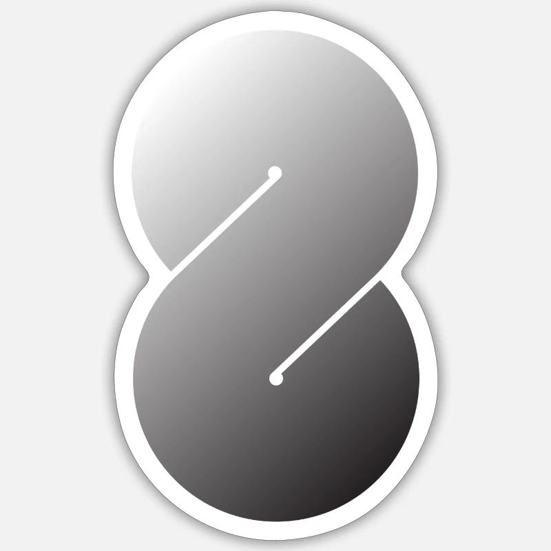 S - Sticker taille S (10 x 10 cm) - blanc mat