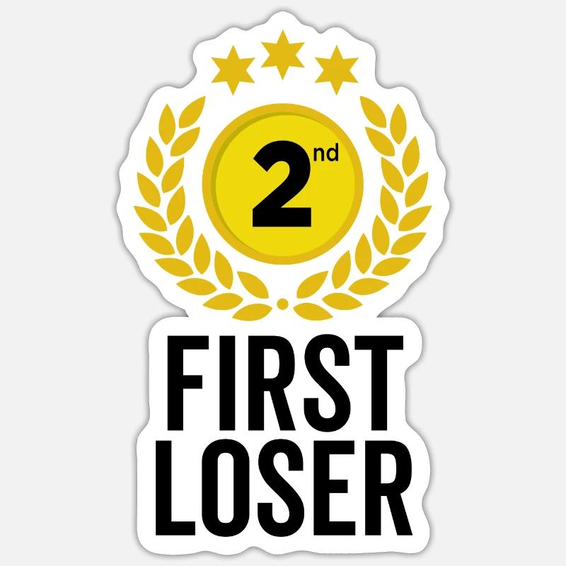First Loser - Sticker size S (10 x 10 cm) - white matte