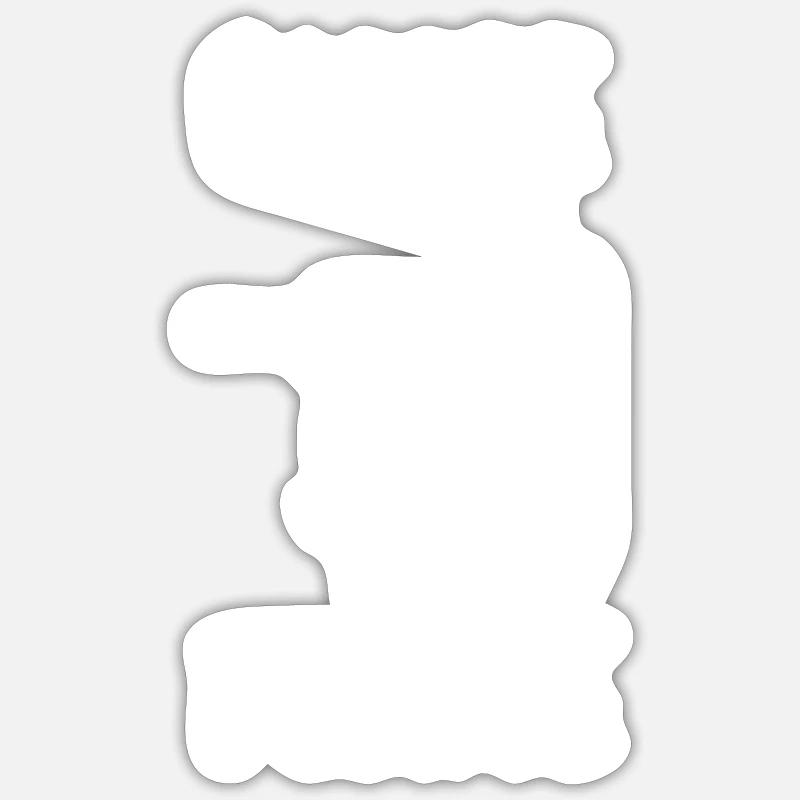 Kaffee bitte - Sticker Größe S (10 x 10 cm) - Mattweiß