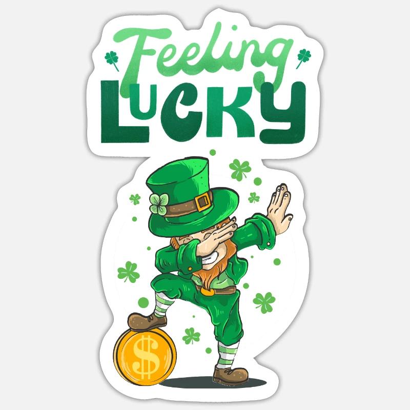 Bonne Saint-Patrick. La Saint-Patrick! - Sticker taille S (10 x 10 cm) - blanc mat