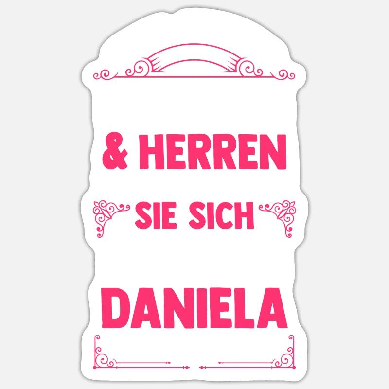 Daniela Sticker Größe S (10 x 10 cm)