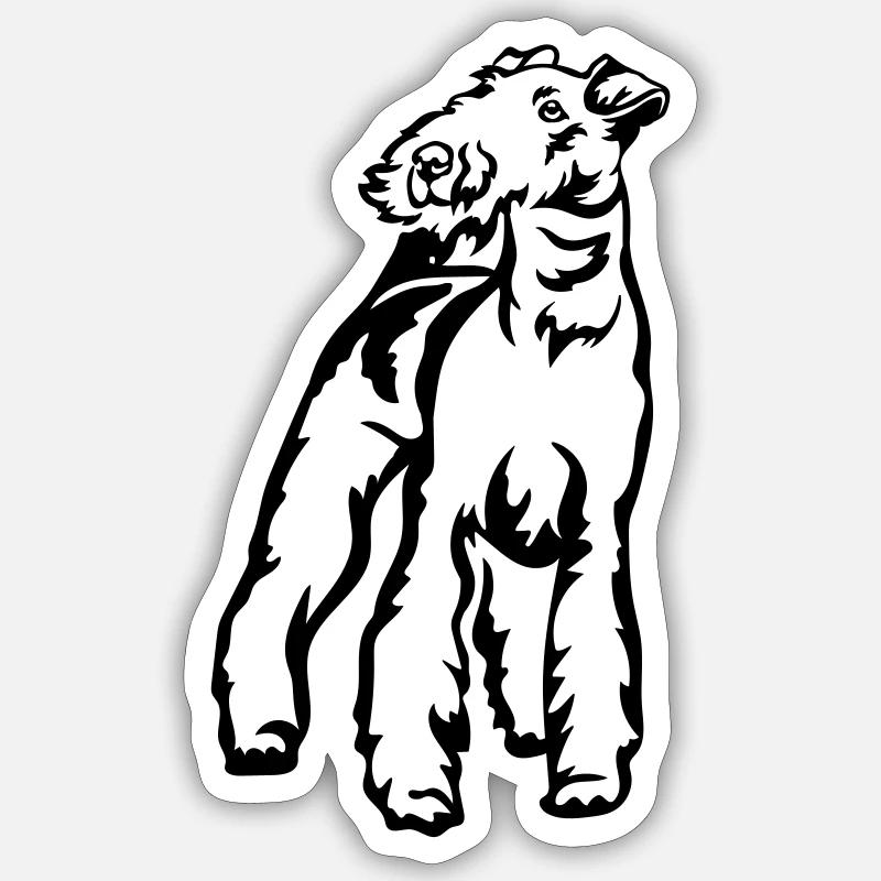 Foxterrier - Sticker Größe S (10 x 10 cm) - Mattweiß