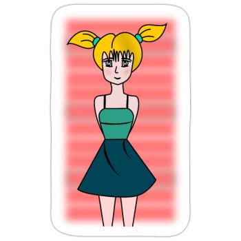 FEMME. FILLE. ADOLESCENT. JOURNEE DE LA FEMME - Sticker taille S (10 x 10 cm) - blanc mat - Devant
