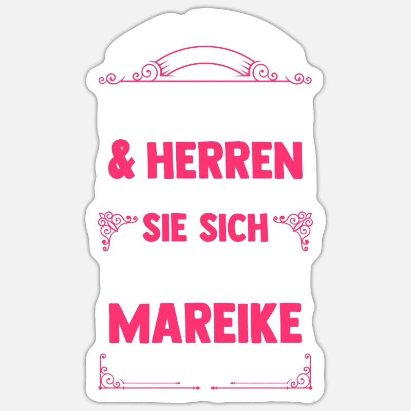 Mareike - Sticker Größe S (10 x 10 cm) - Mattweiß