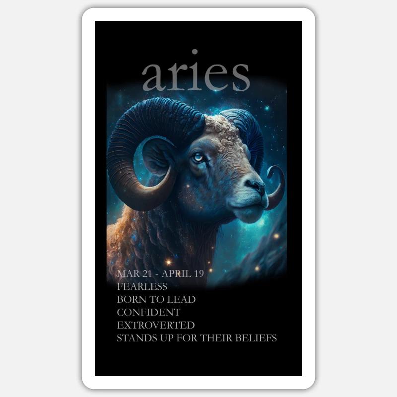 ARIES - Sticker size S (10 x 10 cm) - white matte