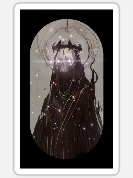 Totenkopf Geist mystisch - Sticker Größe S (10 x 10 cm) - Mattweiß