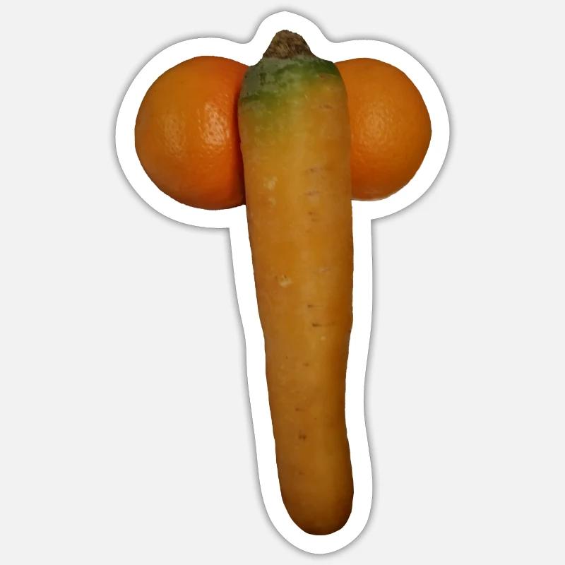 Karottorangi - Sticker size S (10 x 10 cm) - white matte