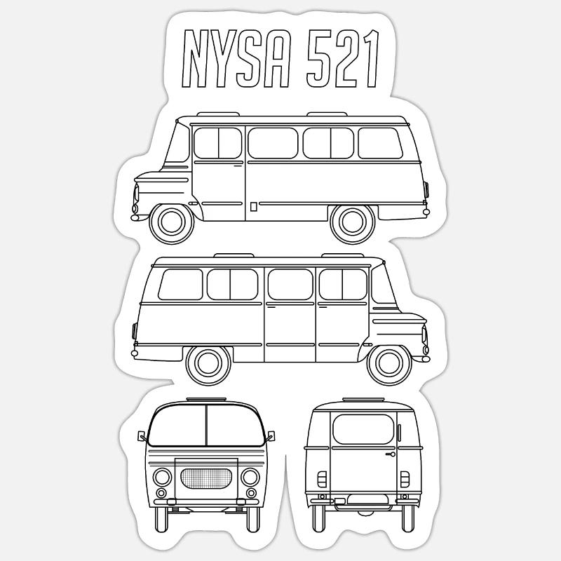 NEISSE 521 - Sticker taille S (10 x 10 cm) - blanc mat