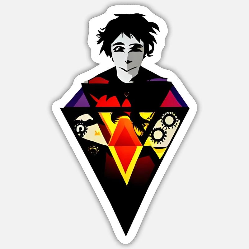 Geist eines Jungen - Sticker Größe S (10 x 10 cm) - Mattweiß
