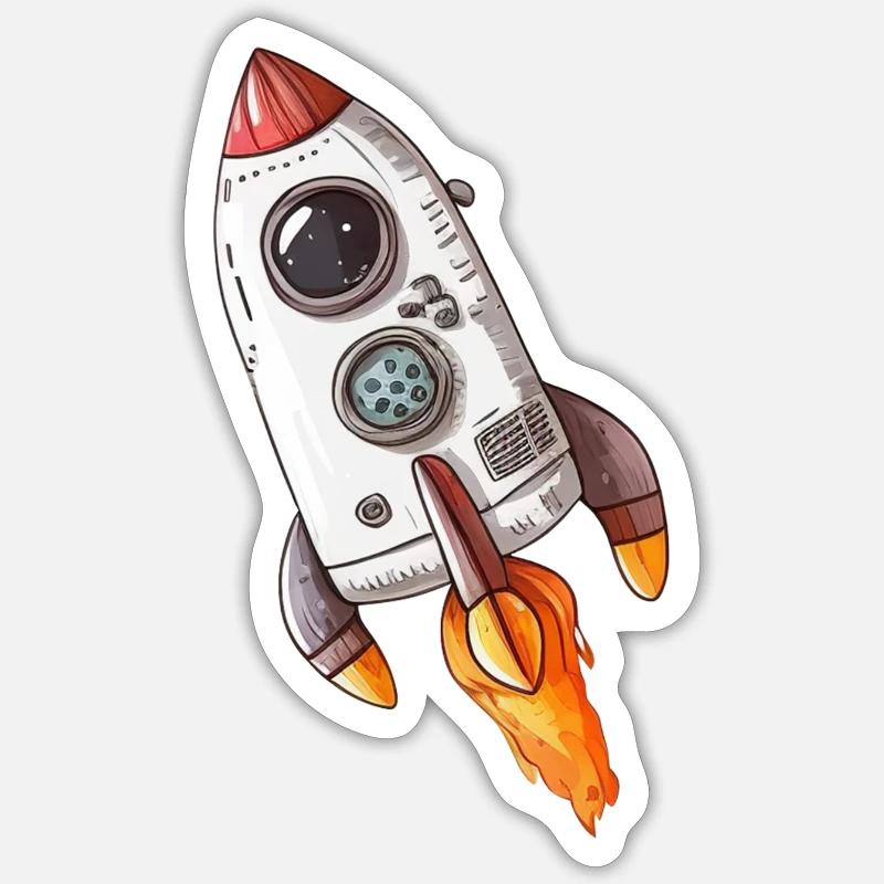 Rocket Space Space Sticker size S (10 x 10 cm)