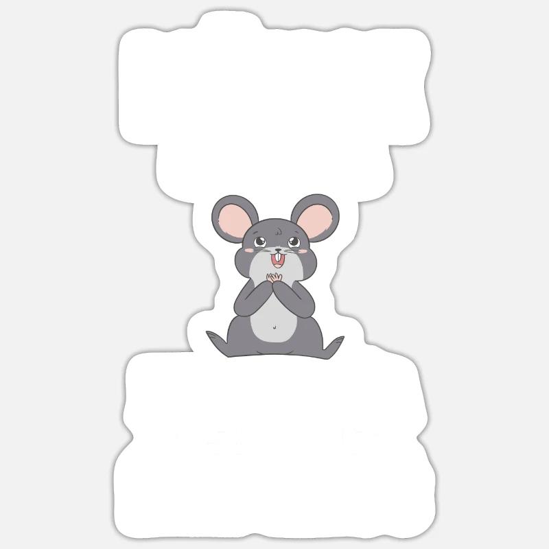 Mäuse sind süß ich bin süß also bin ich ein Mäuse Sticker Größe S (10 x 10 cm)