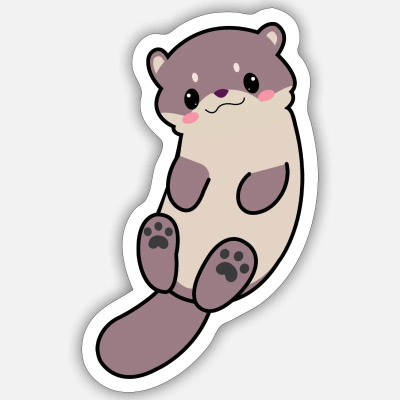 Mikey der Otter Sticker Größe S (10 x 10 cm)