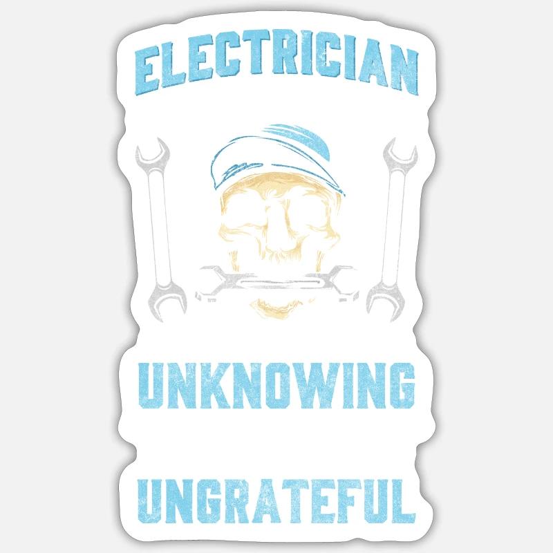 Electronics Technician Electric Flash - Sticker size S (10 x 10 cm) - white matte
