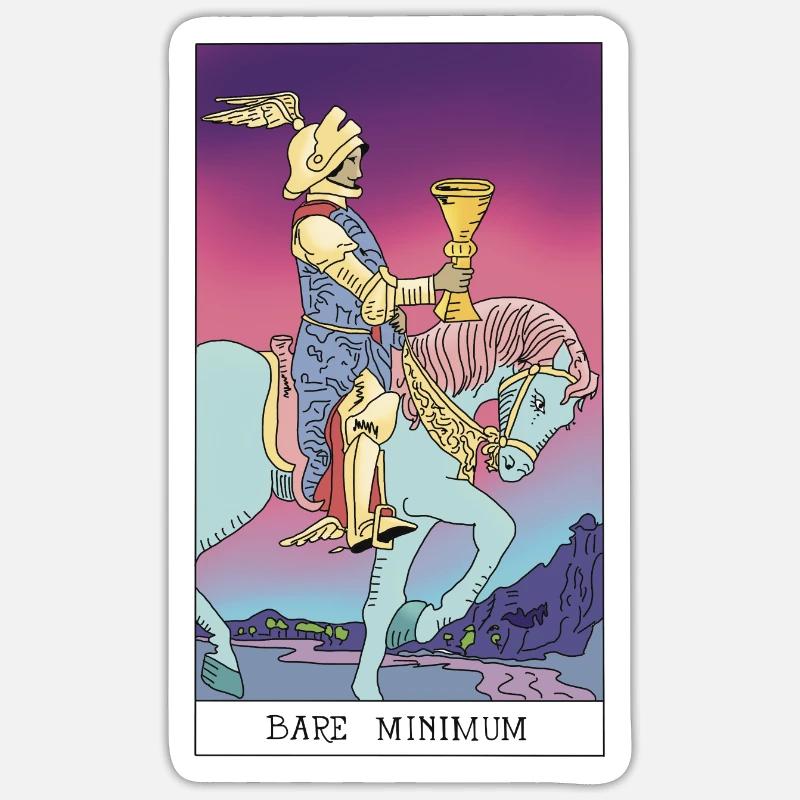 Tarot Ritter der Kelche - Bare minimum Sticker Größe S (10 x 10 cm)