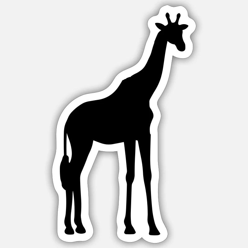 Giraffe - Sticker Größe S (10 x 10 cm) - Mattweiß