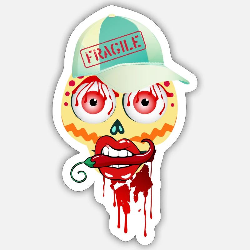 Abwarten - Sticker Größe S (10 x 10 cm) - Mattweiß