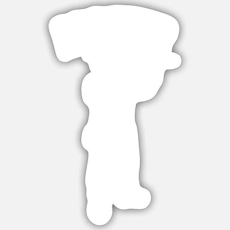 Arbeiter - Sticker Größe S (10 x 10 cm) - Mattweiß